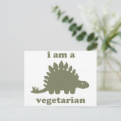 Vegetarian Stegosaurus Dinosaur - Green Briefkaart (Staand voorkant)