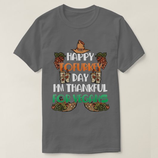 Vegetarian Thanksgiving Vegan Plant Tofu Lover T-shirt (Design voorkant)