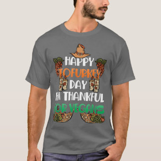 Vegetarian Thanksgiving Vegan Plant Tofu Lover T-shirt