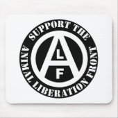 Vegetarian Vegan Support Animal Liberation Front Muismat (Voorkant)