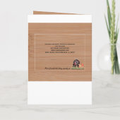 Vegetarian Vegan Thanksgiving Turkey Bedankt Funny Feestdagen Kaart (Achterkant)