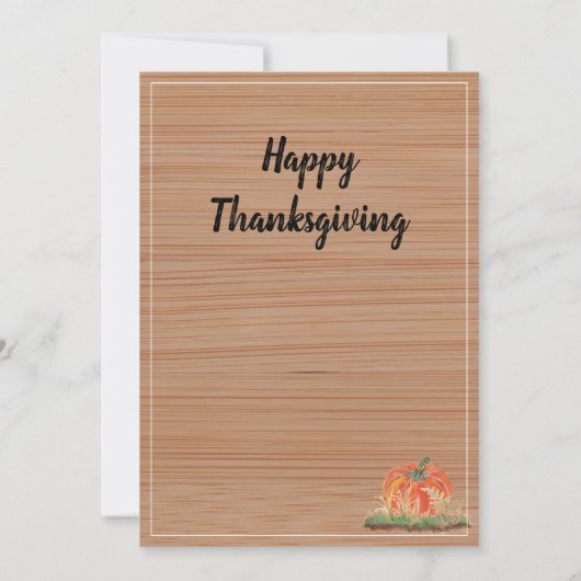 Vegetarian Vegan Thanksgiving Turkey Bedankt Funny Feestdagenkaart (Achterkant)