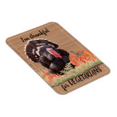 Vegetarian Vegan Thanksgiving Turkey Bedankt Funny Magneet (Rechterzijde)