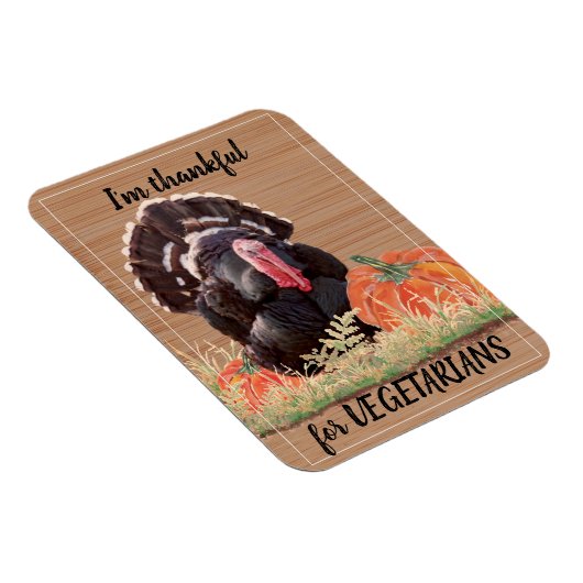 Vegetarian Vegan Thanksgiving Turkey Bedankt Funny Magneet (Rechterzijde)