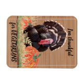 Vegetarian Vegan Thanksgiving Turkey Bedankt Funny Magneet (Horizontaal)