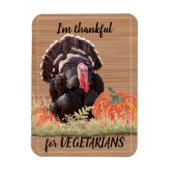 Vegetarian Vegan Thanksgiving Turkey Bedankt Funny Magneet (Verticaal)