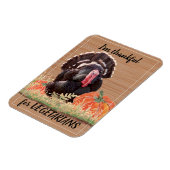 Vegetarian Vegan Thanksgiving Turkey Bedankt Funny Magneet (Linkerzijde)
