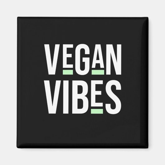 Vegetarian Vegan Vibes Magneet (Voorkant)