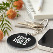 Vegetarian Vegan Vibes Sleutelhanger (Voorkant Rechts)
