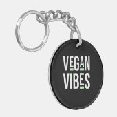 Vegetarian Vegan Vibes Sleutelhanger (Voorkant Links)