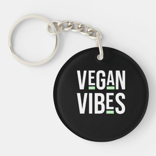 Vegetarian Vegan Vibes Sleutelhanger (Voorkant)