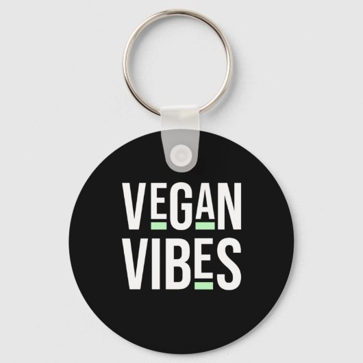 Vegetarian Vegan Vibes Sleutelhanger (Voorkant)