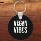 Vegetarian Vegan Vibes Sleutelhanger (Voorkant)