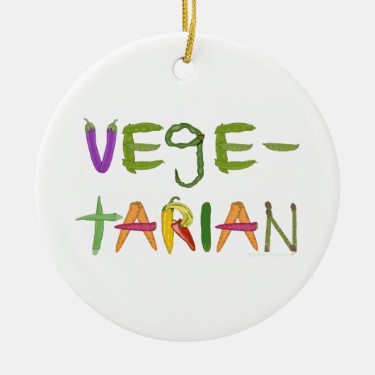 Vegetarian Vegetables Veggie Lovers Keramisch Ornament (Voorkant)