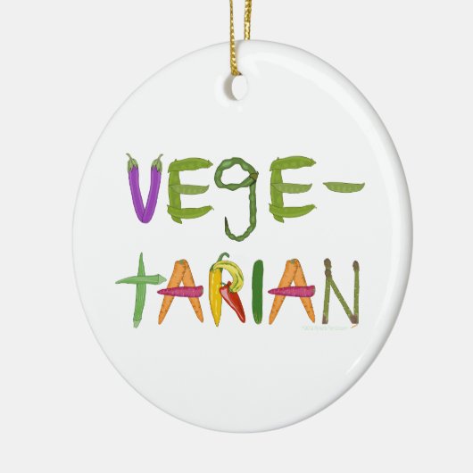 Vegetarian Vegetables Veggie Lovers Keramisch Ornament (Links)
