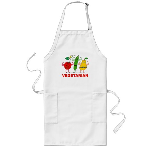 Vegetarian Veggies Rock personalize Lang Schort (Voorkant)