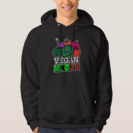 Vegetarian Vibes Vegan Mode On World Vegetarian Da Hoodie (Voorkant)