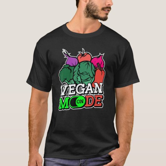 Vegetarian Vibes Vegan Mode On World Vegetarian Da T-shirt (Voorkant)