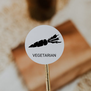 Vegetarian Wedding Meal Choice Ronde Sticker