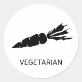 Vegetarian Wedding Meal Choice Ronde Sticker (Voorkant)