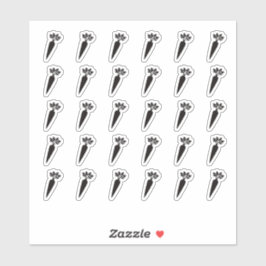 Vegetarian Wedding Place Card Meal Menu Choice Sticker