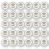 Vegetarian Wedding Place Cards Meal Choice  Sticker (Voorkant)