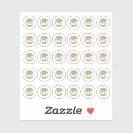 Vegetarian Wedding Place Cards Meal Choice  Sticker