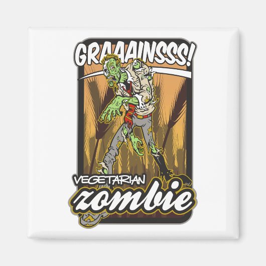 Vegetarian Zombie Magneet (Voorkant)