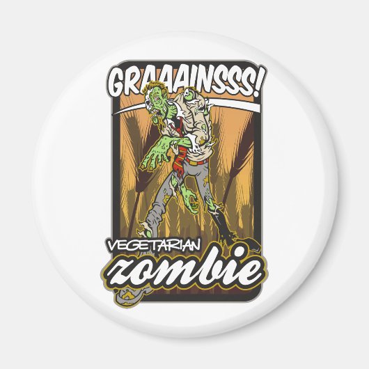 Vegetarian Zombie Magneet (Voorkant)