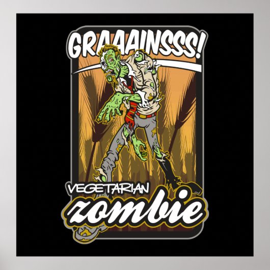 Vegetarian Zombie Poster (Voorkant)