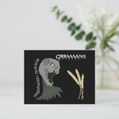 Vegetarian Zombie wil Graaareeën. Briefkaart (Staand voorkant)