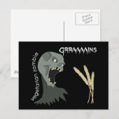 Vegetarian Zombie wil Graaareeën. Briefkaart (Voorkant / Achterkant)