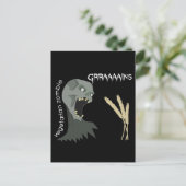 Vegetarian Zombie wil Graaareeën. Briefkaart (Staand voorkant)