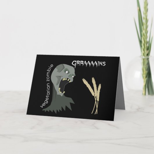 Vegetarian Zombie wil Graaareeën. Kaart (Voorkant)