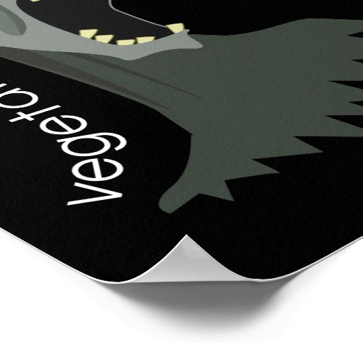 Vegetarian Zombie wil Graaareeën. Poster (Hoek)