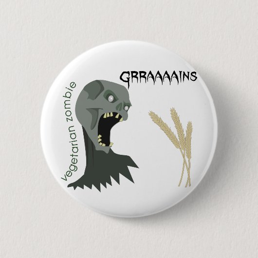 Vegetarian Zombie wil Graaareeën. Ronde Button 5,7 Cm (Voorkant)
