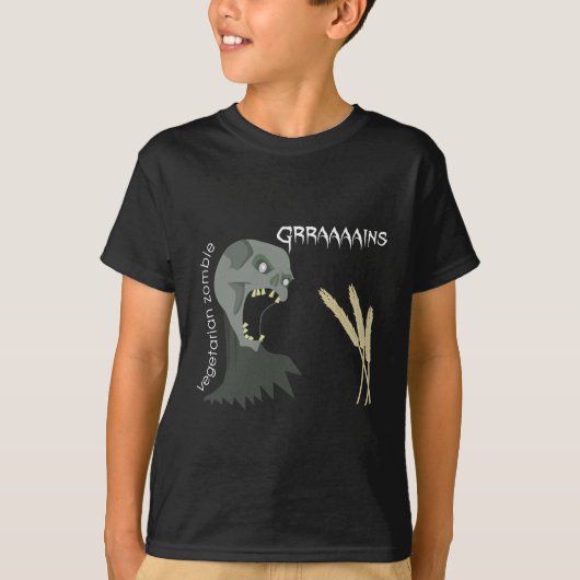 Vegetarian Zombie wil Graaareeën. T-shirt (Voorkant)