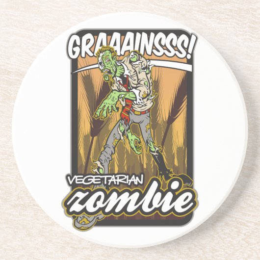 Vegetarian Zombie Zandsteen Onderzetter (Voorkant)