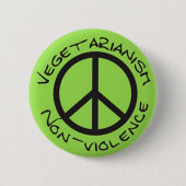 vegetarianism non-violence ronde button 5,7 cm (Voorkant)
