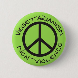 vegetarianism non-violence ronde button 5,7 cm