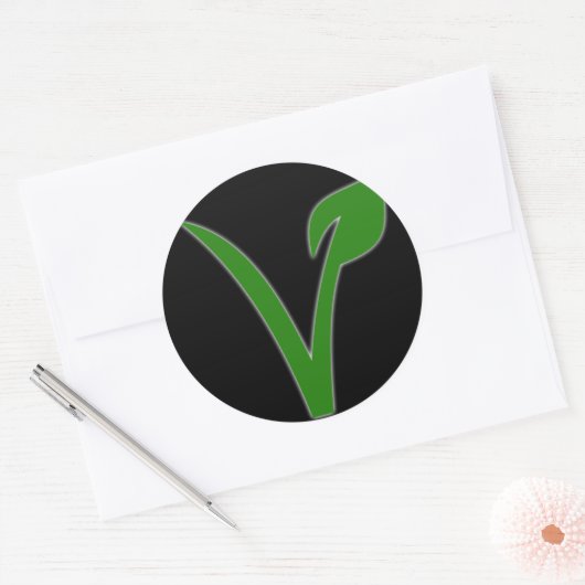 Vegetarianismo Ronde Sticker (Envelop)