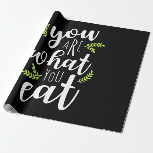Vegetarie je bent wat je eet cadeaupapier (Uitgerold)
