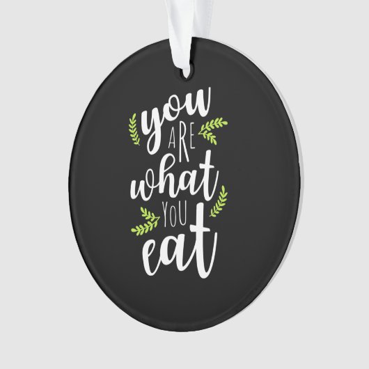 Vegetarie je bent wat je eet ornament (voorkant)