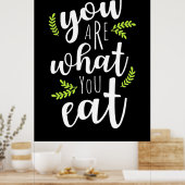 Vegetarie je bent wat je eet poster (Keuken)