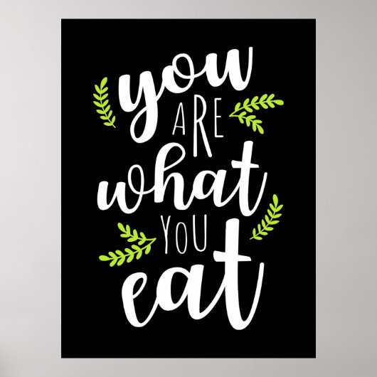 Vegetarie je bent wat je eet poster (Voorkant)