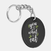 Vegetarie je bent wat je eet sleutelhanger (Voorkant Links)