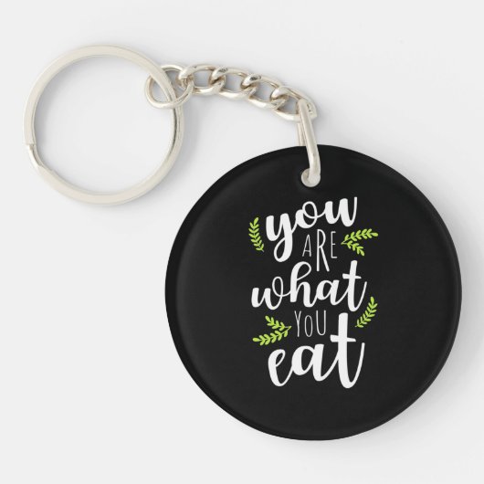 Vegetarie je bent wat je eet sleutelhanger (Voorkant)