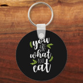 Vegetarie je bent wat je eet sleutelhanger (Voorkant)