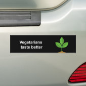 Vegetarie smaakt beter bumpersticker (Op auto)