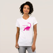  vegetariër Brachiosaurus roze T-shirt (Voorkant volledig)